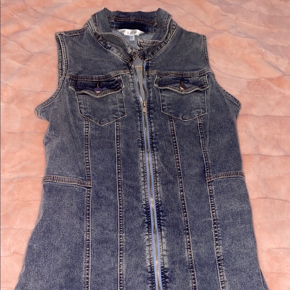Sleeveless Denim Vest